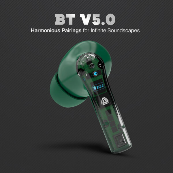 Aroma NB140 Ranger 50 Hours* Playtime |Perfect for Music | Dual Pairing Mode Bluetooth  (Green, True Wireless) - Image 3