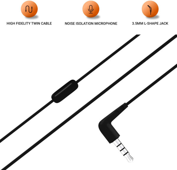 JBL C50HI Wired  (Black, In the Ear) - Image 4