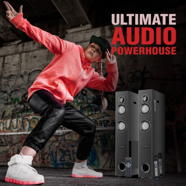 Intex TW-XH 13503 FMUB (Dual) 150 W Bluetooth Tower Speaker  (Black, 2.1 Channel) - Image 3