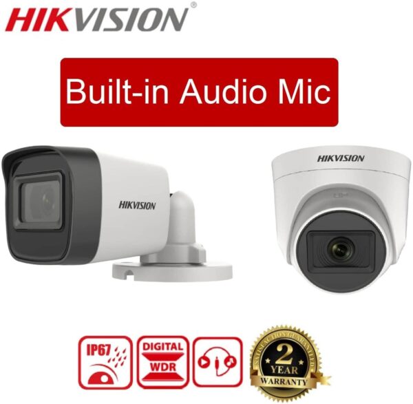 Clocite HIKVISION 5MP 4 Bullet Cameras (Audio Recording) + 4CH 3K/5MP DVR Kit Security Camera  (1 TB, 4 Channel) - Image 2