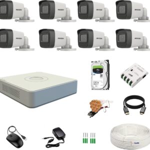 Clocite HIKVISION 5MP 8 Bullet Cameras (Audio Recording) + 8CH 3K/5MP DVR Kit Security Camera  (2 TB, 8 Channel)