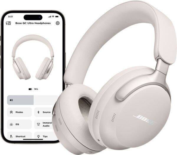 Bose New QuietComfort Ultra Headphones with Spatial Audio,NC & Upto 24hr Battery Life Bluetooth Gaming  (Smoke White, On the Ear) - Image 4