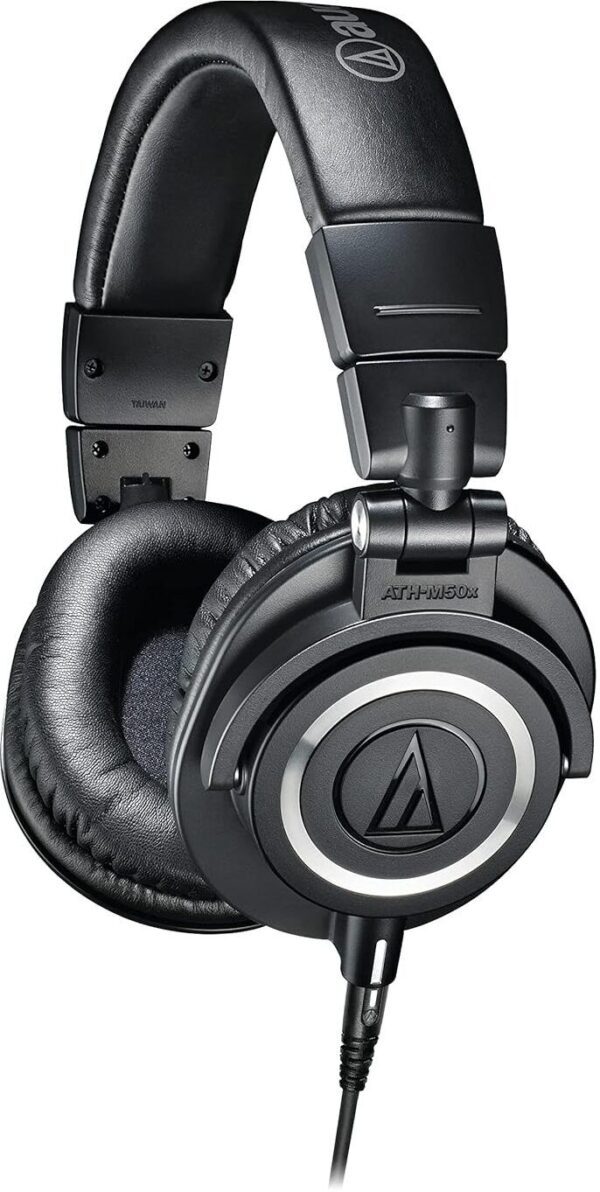 audio-technica ATH-M50X Professional Monitor Wired without Mic  (Black, On the Ear)