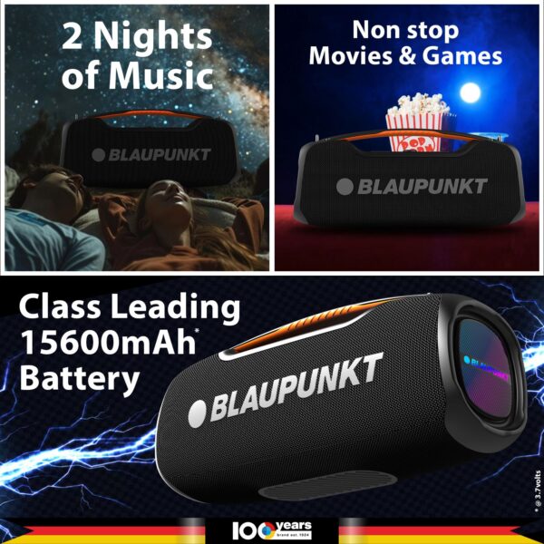 Blaupunkt Atomik Knightz 100W King of Boombox I 9 Aura Lights I BT Party Speaker 100 W Bluetooth Party Speaker  (Black, Stereo Channel) - Image 3
