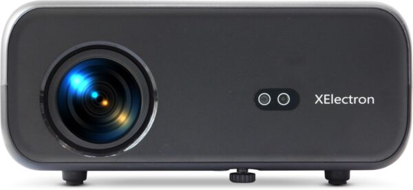 XElectron C9 Plus (12600 lm / 2 Speaker / Wireless / Remote Controller) Full HD 1080p Native with 4K Support, 200-inches Display | WiFi & Bluetooth Connectivity | Android 9.0 with YouTube, Netflix, Prime | Home Theater Projector  (Black)
