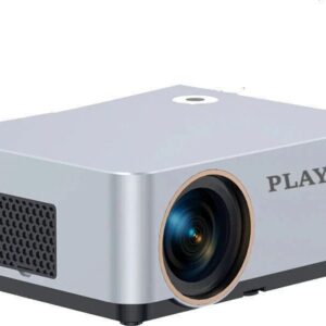 PLAY MP1 Newest Android 11 4k Native Full HD 2+16GB WIFI BT 500 Inch Display Advance (12000 lm / 4 Speaker / Wireless / Remote Controller) Portable Projector  (White/ Black)