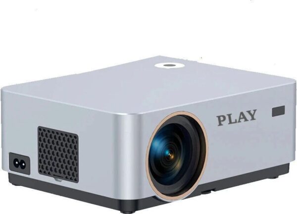 PLAY MP1 Newest Android 11 4k Native Full HD 2+16GB WIFI BT 500 Inch Display Advance (12000 lm / 4 Speaker / Wireless / Remote Controller) Portable Projector  (White/ Black)