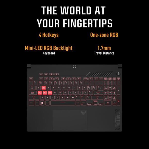 ASUS TUF Gaming A15 AMD Ryzen 7 Octa Core 7435HS - (16 GB/512 GB SSD/Windows 11 Home/8 GB Graphics/NVIDIA GeForce RTX 4060/144 Hz) FA507NVR-LP204WS Gaming Laptop  (15.6 inch, Mecha Gray, 2.2 Kg, With MS Office) - Image 4