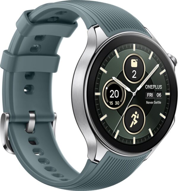 OnePlus Watch 2 with Wear OS 4, Snapdragon W5 Chipset & Up to 100 hours battery Smartwatch  (Radiant Steel Strap, Free Size) - Image 3