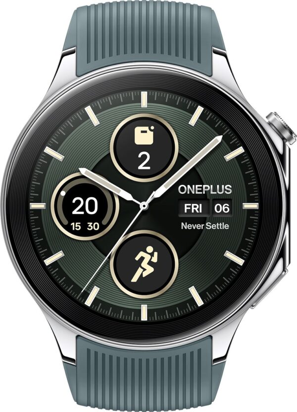 OnePlus Watch 2 with Wear OS 4, Snapdragon W5 Chipset & Up to 100 hours battery Smartwatch  (Radiant Steel Strap, Free Size) - Image 2