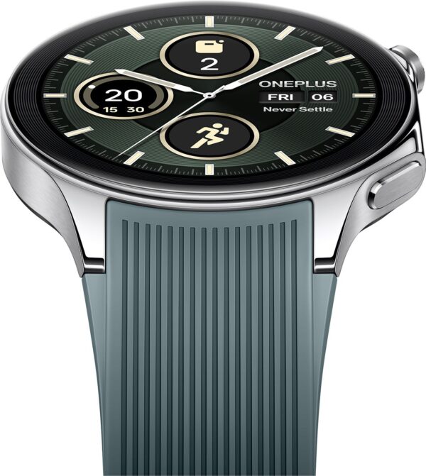 OnePlus Watch 2 with Wear OS 4, Snapdragon W5 Chipset & Up to 100 hours battery Smartwatch  (Radiant Steel Strap, Free Size) - Image 4