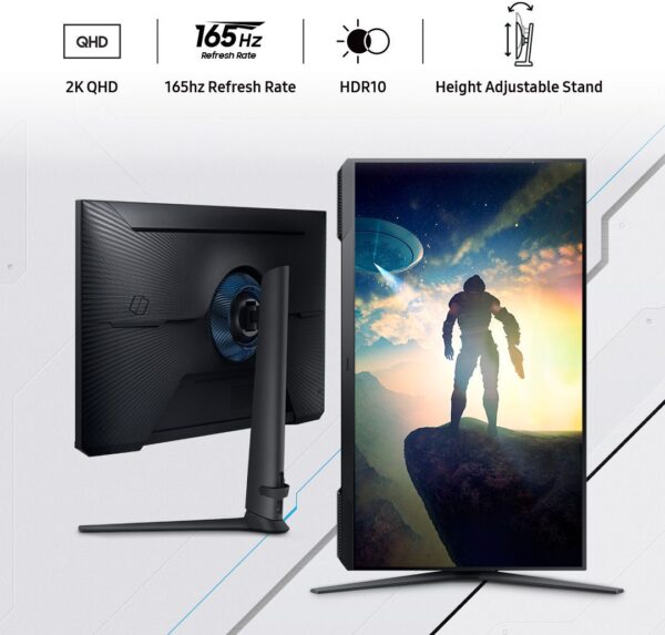 Samsung Odyssey G5 81.28 cm (32 inch) UWQHD VA Panel with HDR10, Height Adjustable Stand, Flat Gaming Monitor (LS32CG510EWXXL)  (AMD Free Sync, Response Time: 1 ms, 165 Hz Refresh Rate) - Image 2
