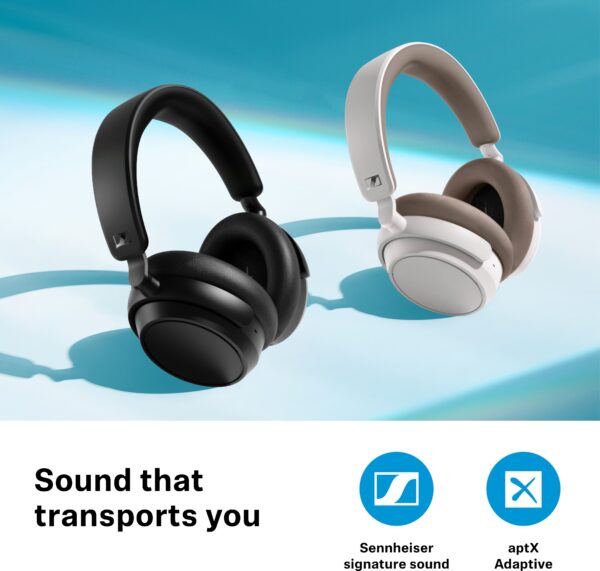 Sennheiser Accentum Plus Wireless Over Ear Headphones Designed in Germany with 50Hr Battery Bluetooth  (White, On the Ear) - Image 2