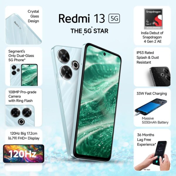 REDMI 13 5G (Hawaiian Blue, 128 GB)  (6 GB RAM) - Image 4