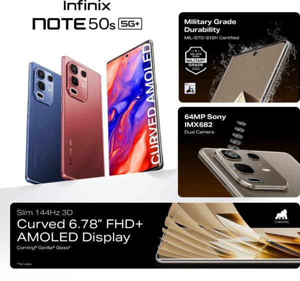Infinix Note 50s 5G+ 45W Charger In the Box & AI (Marine Drift, 128 GB)  (8 GB RAM) - Image 2