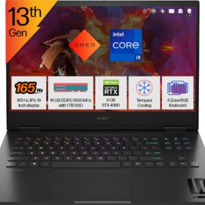HP OMEN Intel Core i9 13th Gen 13900HX - (16 GB/1 TB SSD/Windows 11 Home/8 GB Graphics/NVIDIA GeForce RTX 4060) 16-wf0148TX Gaming Laptop  (16.1 inch, Shadow Black, 2.35 Kg, With MS Office)
