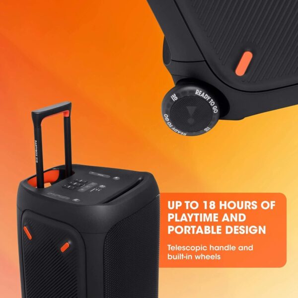 JBL Partybox 310 - 18Hrs Playtime, Pro Sound, Dynamic Light Show, Portable 240 W Bluetooth Speaker  (Black, Stereo Channel) - Image 3