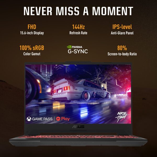 ASUS TUF Gaming A15 AMD Ryzen 7 Octa Core 7435HS - (16 GB/512 GB SSD/Windows 11 Home/8 GB Graphics/NVIDIA GeForce RTX 4060/144 Hz) FA507NVR-LP204WS Gaming Laptop  (15.6 inch, Mecha Gray, 2.2 Kg, With MS Office) - Image 3