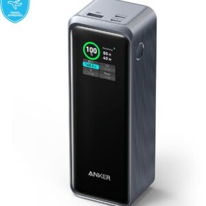 Anker 27650 mAh 250 W Compact Power Bank  (Black, Lithium Polymer, Fast Charging for Mobile, Laptop, Tablet, Earbuds)