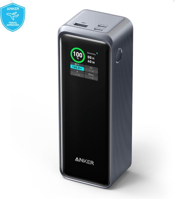 Anker 27650 mAh 250 W Compact Power Bank  (Black, Lithium Polymer, Fast Charging for Mobile, Laptop, Tablet, Earbuds)