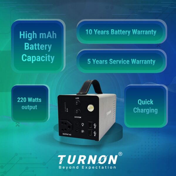 Turnon Beyond Expectation 60000 mAh 220 W Mini Power Bank  (Silver Gray with Black, Lithium-ion, Quick Charge 3.0, Fast Charging for Laptop, Earbuds, Mobile, Smartwatch, Speaker, Tablet, Trimmer, Smartband) - Image 3