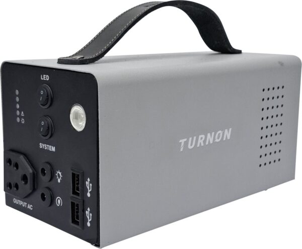 Turnon Beyond Expectation 60000 mAh 220 W Mini Power Bank  (Silver Gray with Black, Lithium-ion, Quick Charge 3.0, Fast Charging for Laptop, Earbuds, Mobile, Smartwatch, Speaker, Tablet, Trimmer, Smartband)