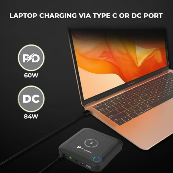 Ultraprolink 24000 mAh 120 W Wired & Wireless Power Bank  (Black, Lithium, Quick Charge 3.0, Power Delivery 3.0 for Mobile, Laptop) - Image 2