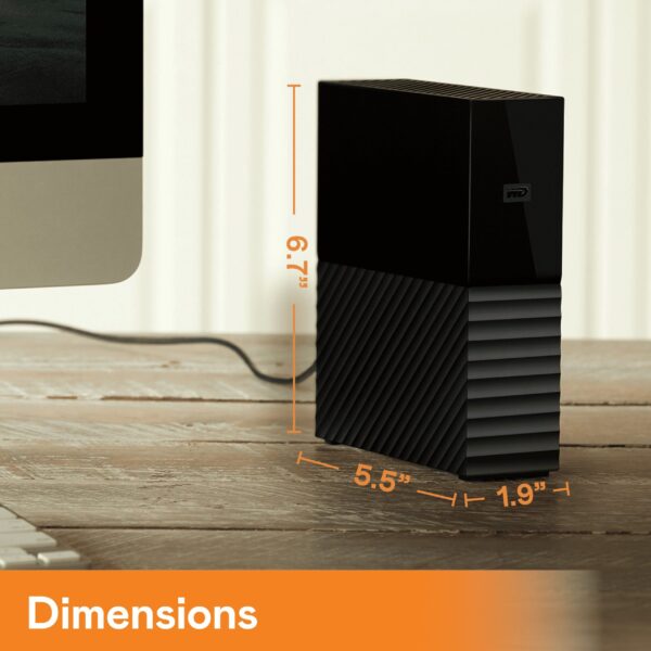 WD 12 TB External Hard Disk Drive (HDD) USB 3.0 with Automatic Backup, Compatible with Windows&Mac  (Black) - Image 2