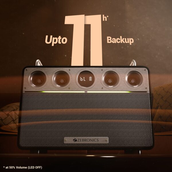 ZEBRONICS StudioXOne (TSPK 102), BTv5.3, 8h playback, Guitar Control, OTG Live Stream 240 W Bluetooth Home Audio Speaker  (Black, Stereo Channel) - Image 4
